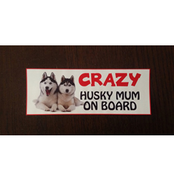 Crazy Husky Mum Decal